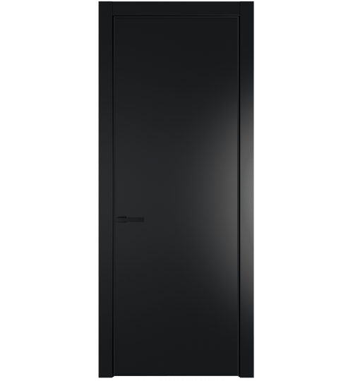 Профильдорс  1PE (Цвет профиля: черный матовый ral9005, Цвет: блэк) Блэк